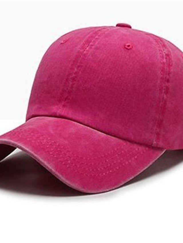 Baseball Cap Adjustable Buckle Pure Color Sports for Women