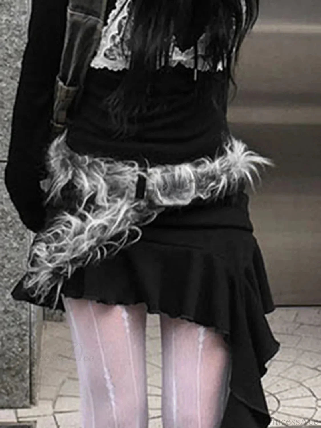 Dull False Hair Gothic Leather Strap