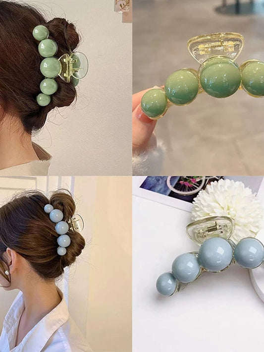 1PC Hair Claw For Gift Holiday Birthday Classic Resin Plastic Blue Green for Women