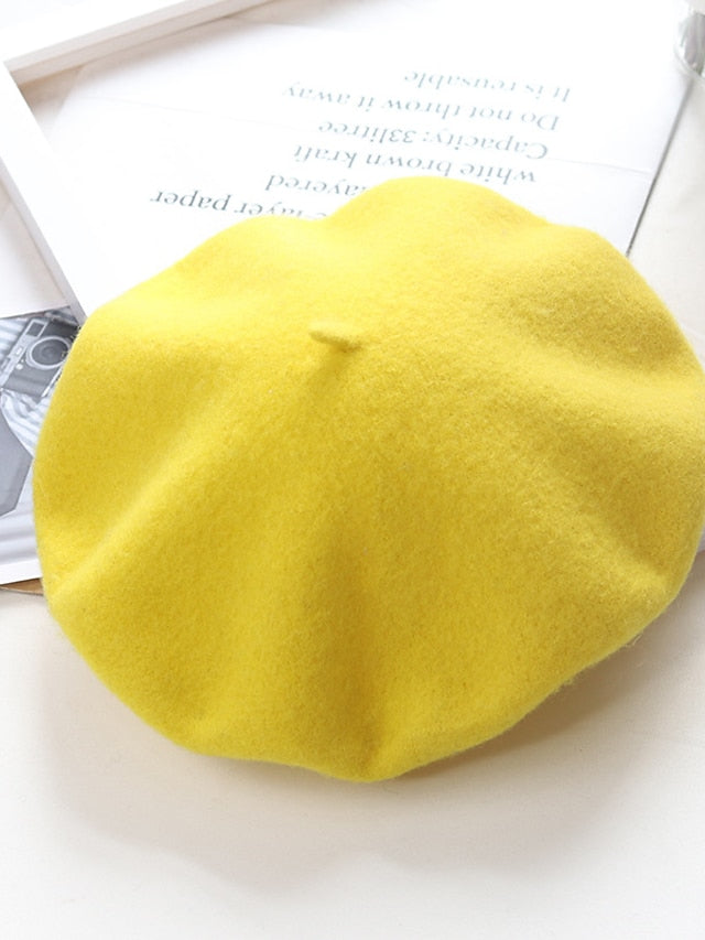 Hat Beret Hat Winter Hats Green Black Purple Outdoor Street Dailywear Knit Pure Color Comfort Warm Breathable for Women