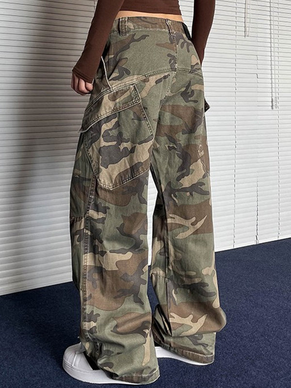 Camouflage Print Cargo Pants