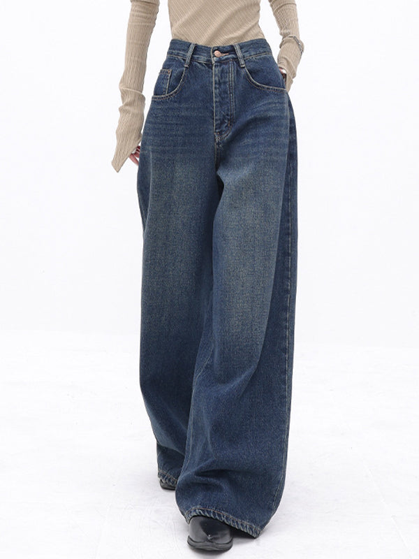 High Waist Slimming Loose Straight Leg Boyfriend Jeans