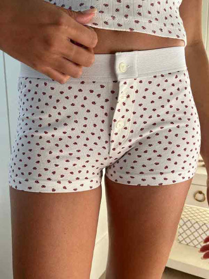 Contrast floral print Shorts