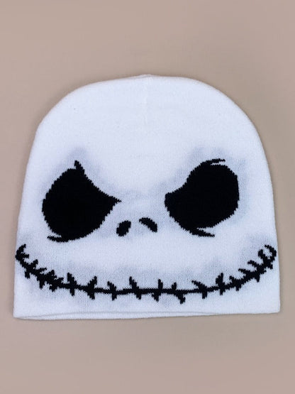 Warm Punk Skull Slouchy Hat