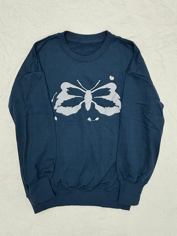 Splash Butterfly Print Sweatshirt