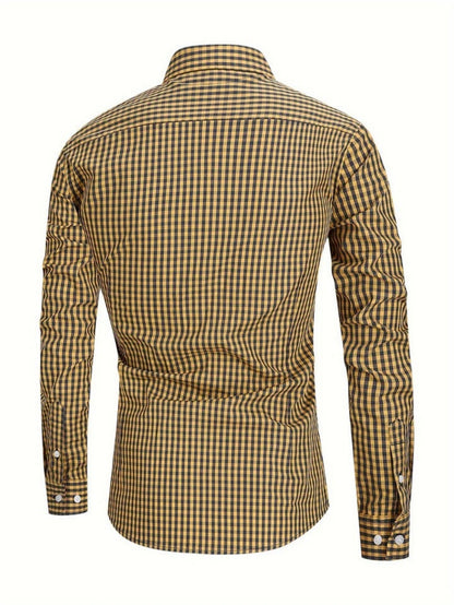 Walker - Camisa de cuadros de manga larga - Clásica - Tendencia - Ideal para otoño
