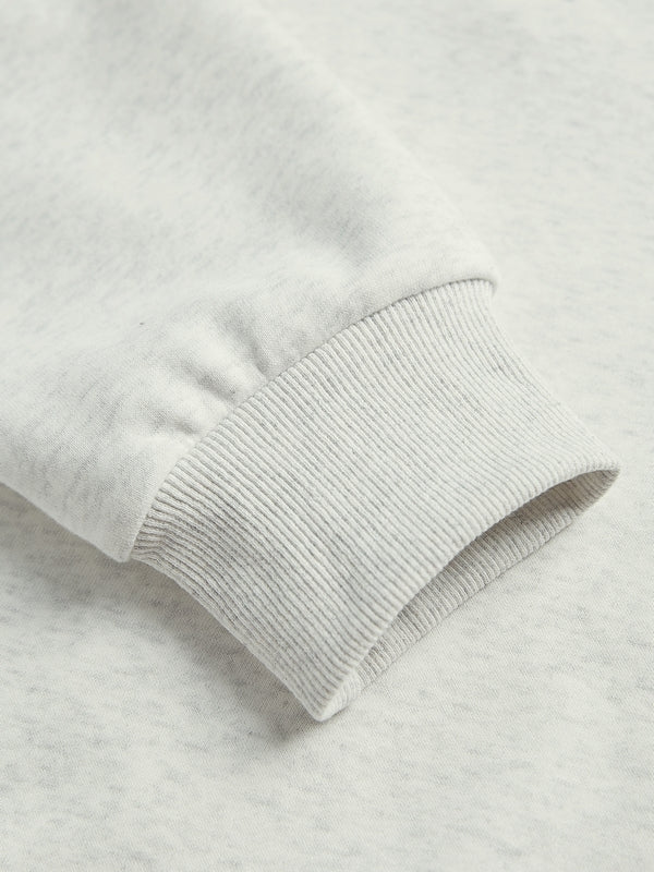 Letter Label Embellished V Neck Oversized Hoodie