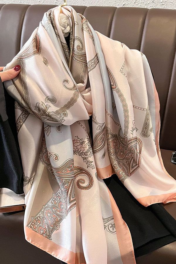 Elegant Imitation Silk Oversized Shawl Scarf