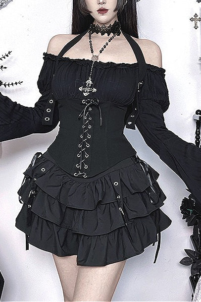 Gothic High-Waist Cake Skirt