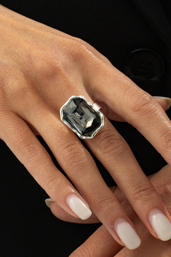 Geometric Square Metal-style Ring