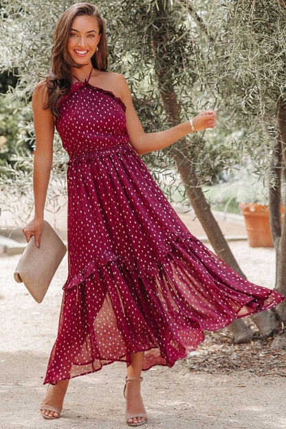 Elegant Polka Dot Maxi Dress | Ideal for Summer