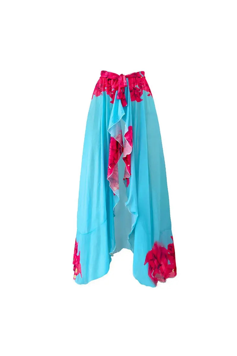 Conjunto de traje de baño de una pieza con volantes florales
