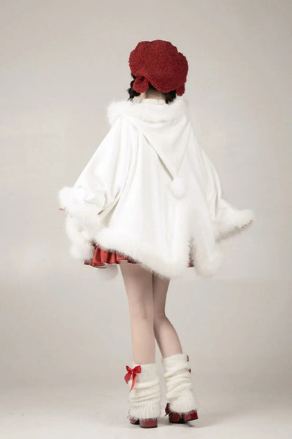 Short Hooded Cardigan Cloak