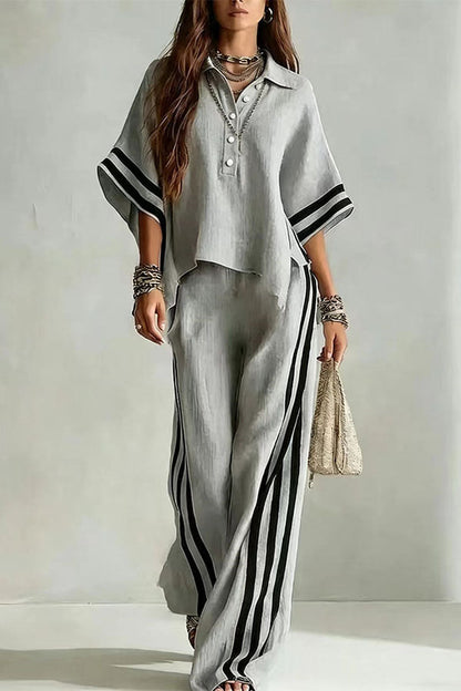 Striped Side-Panel Two-Piece Sets