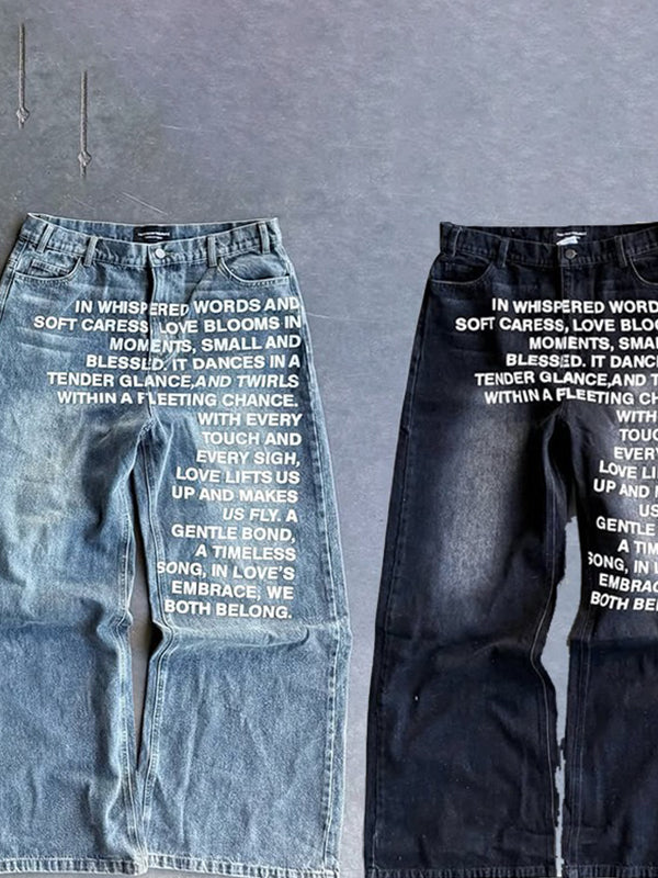 American Retro Hip Hop Boyfriend Jeans