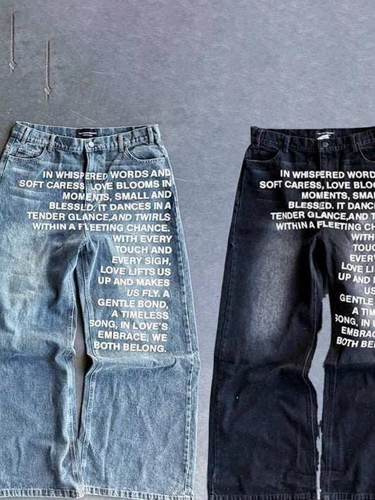 American Retro Hip Hop Boyfriend Jeans