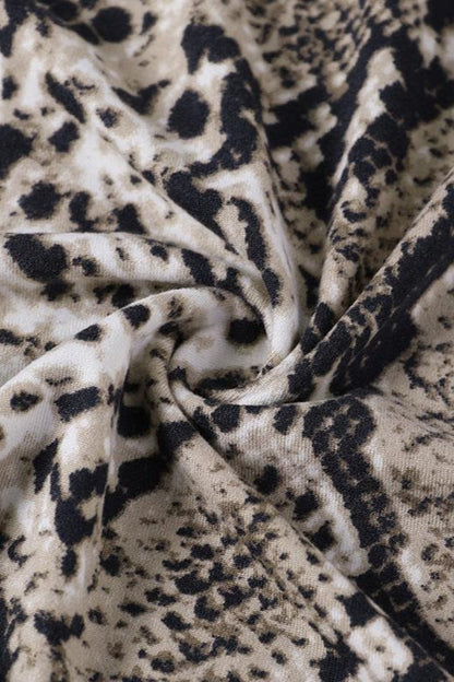 Lace Up Snake Print Bodycon Mini Dress