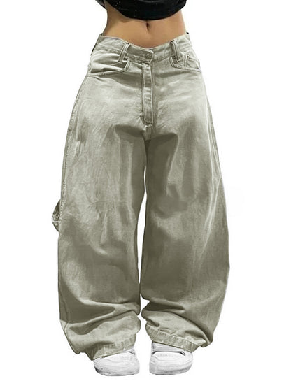 European American Street Hip-Hop Boyfriend Jeans