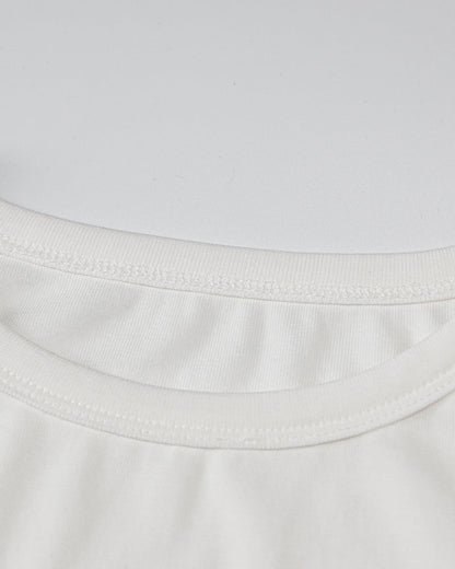 Round Neck Tight-Fitting Letter Print T-Shirt
