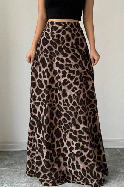 Sexy High Waist A Line Maxi Skirt