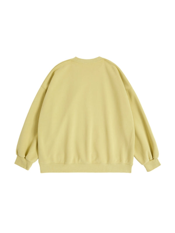 Contrast Color Letter Print Oversized Sweatshirt