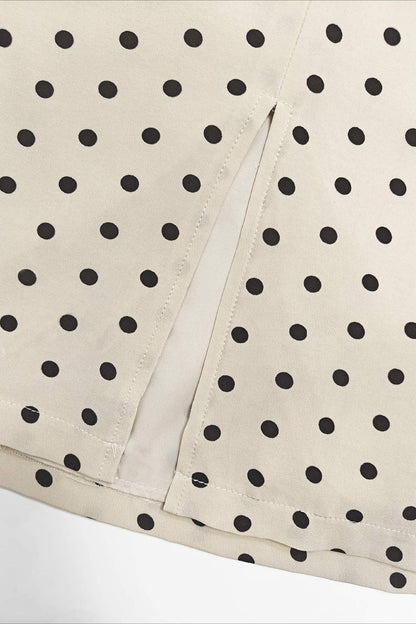 Polka Dot Slim Fit Skirt