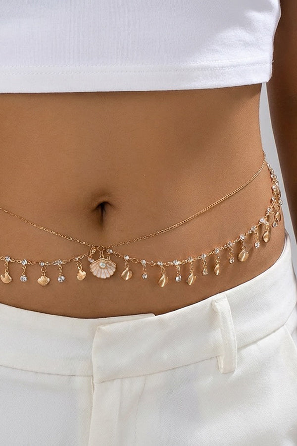 Vintage-style Ethnic Openwork Floral Body Chain