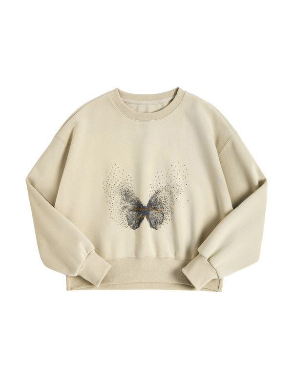 Butterfly Print Oversized Hoodie