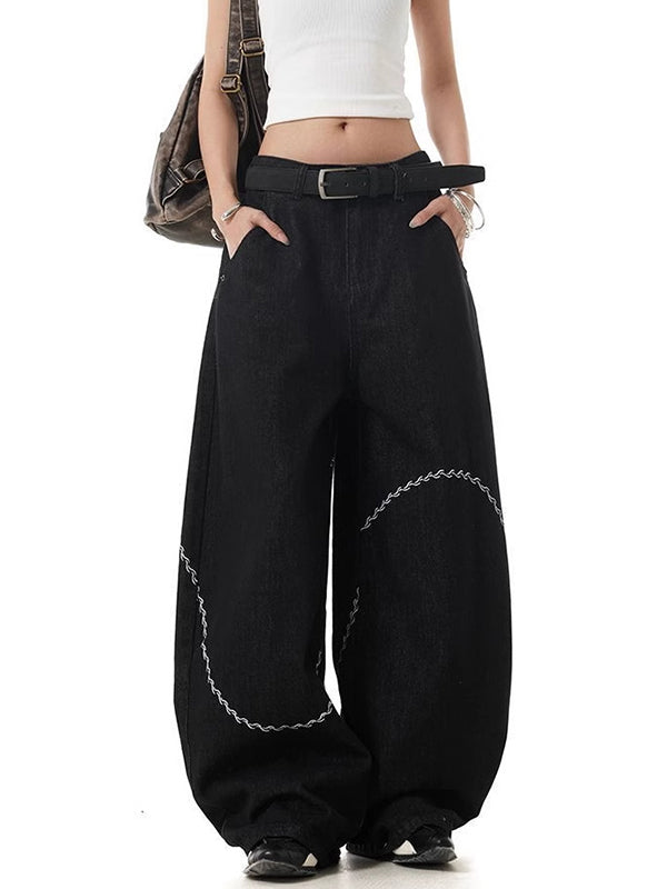Embroidery Design Sense Boyfriend Jeans