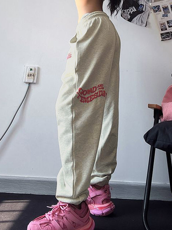 Contrast Color Print Baggy Hip Pop Jazz Sweatpants