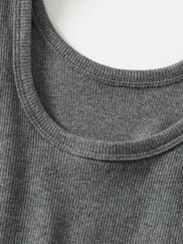 Plain Crewneck Short Tank Top