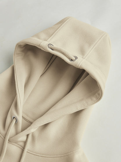 Letter Print Drawstring Eyelet Decor Pocket Oversized Hoodie