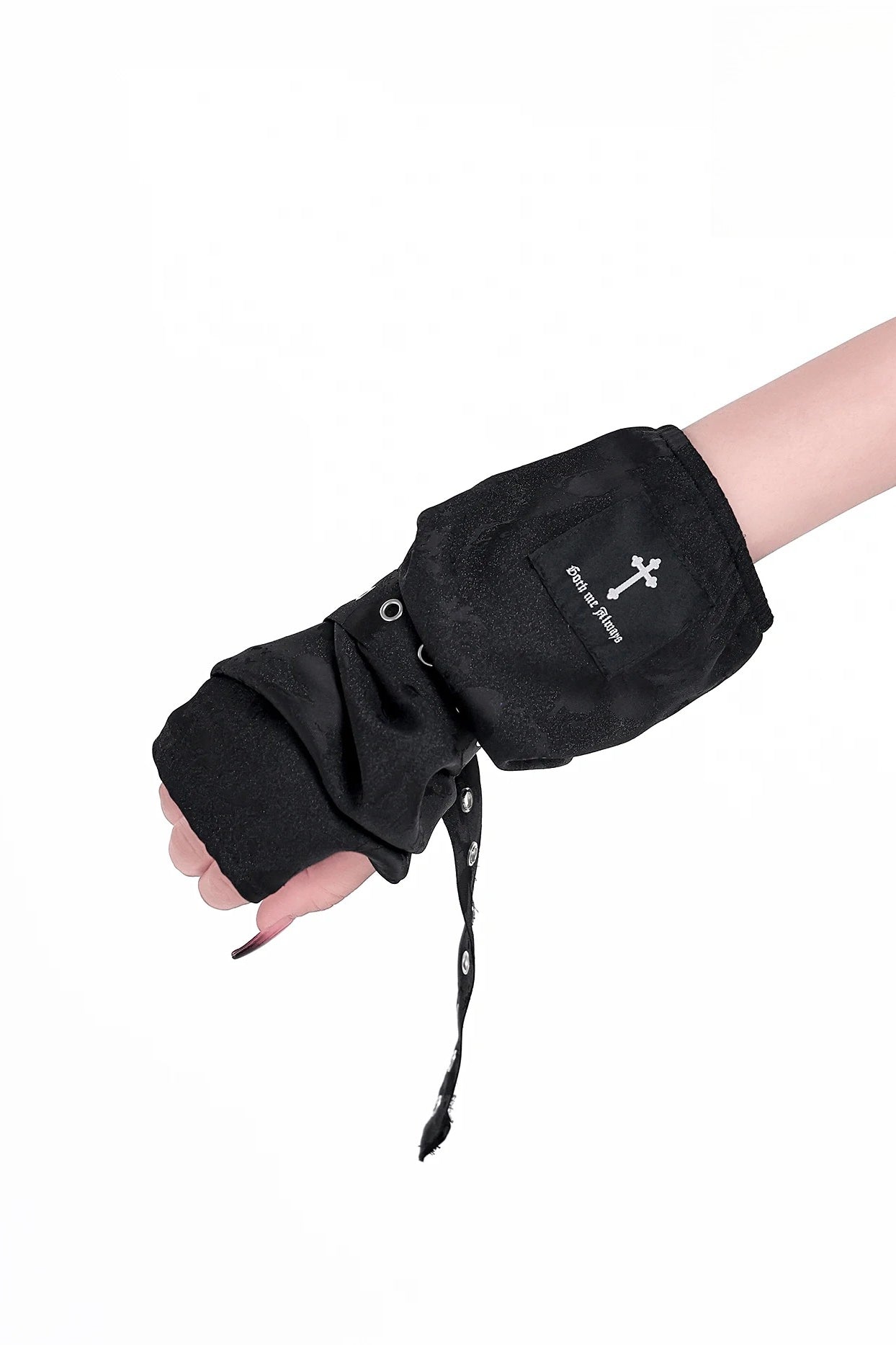 Jacquard Punk Fingerless Gloves