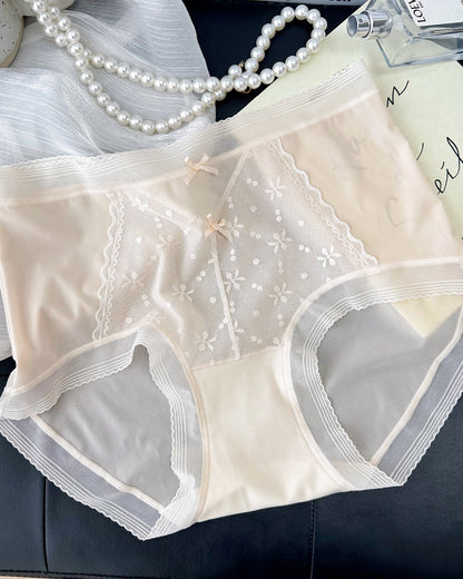 Lace Quick-Drying Mid-Waist Breathable