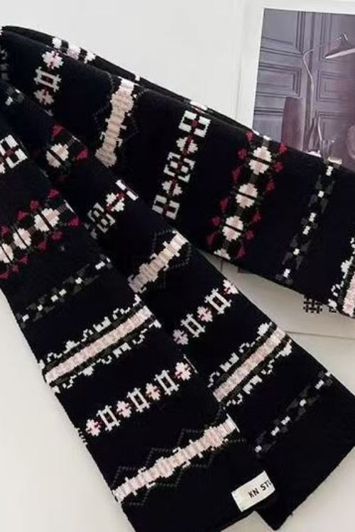 Striped Knit Vintage Warm Versatile Scarf