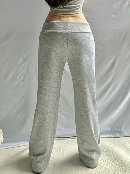 Solid Color Flare Leg Pants