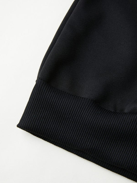 Black Vintage Skull Print Zip Up Oversized Hoodie