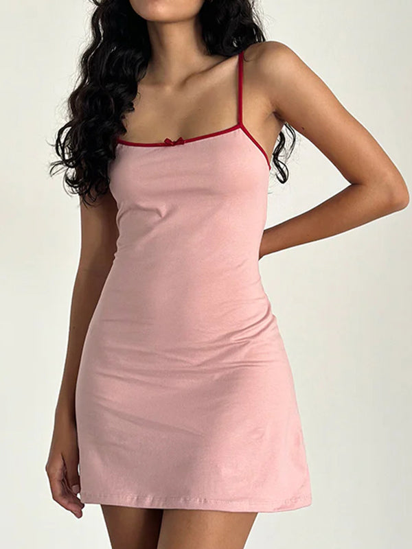Sexy Bow Tie Mini Dress