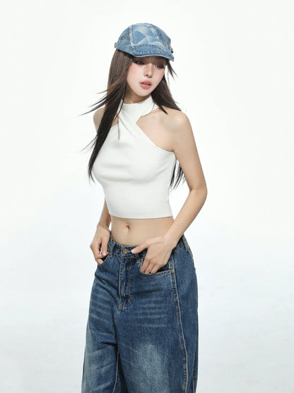 Cross Neck Crop Top