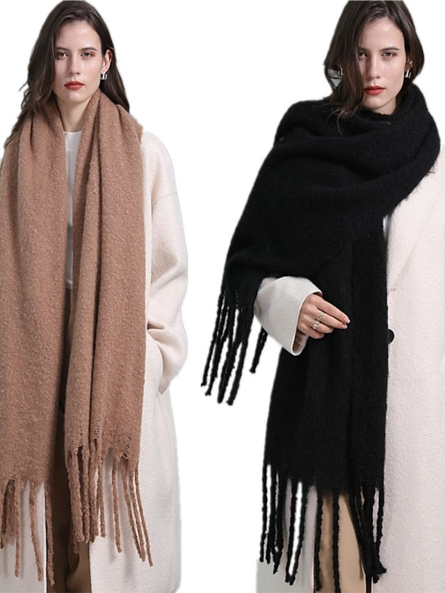 Scarves Daily Holiday Polyester Simple Casual Warm Casual / Daily 1 PC for Women