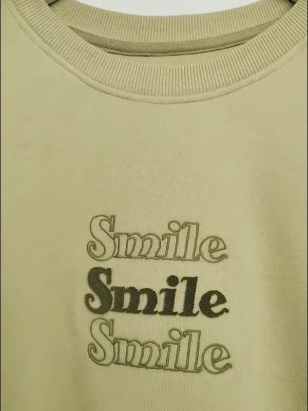 Smile Print Pull Over Oversized Hoodie
