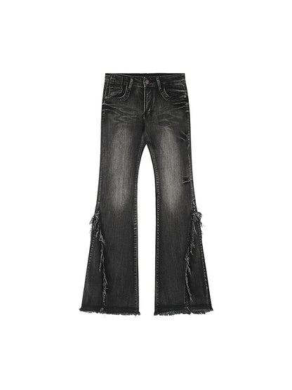 Washed Polished Flare Jeans