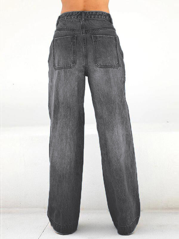 Washed Vintage Blue Versatile Boyfriend Jeans