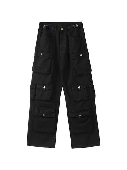 Multi Pockets Vintage Baggy Cargo Jeans