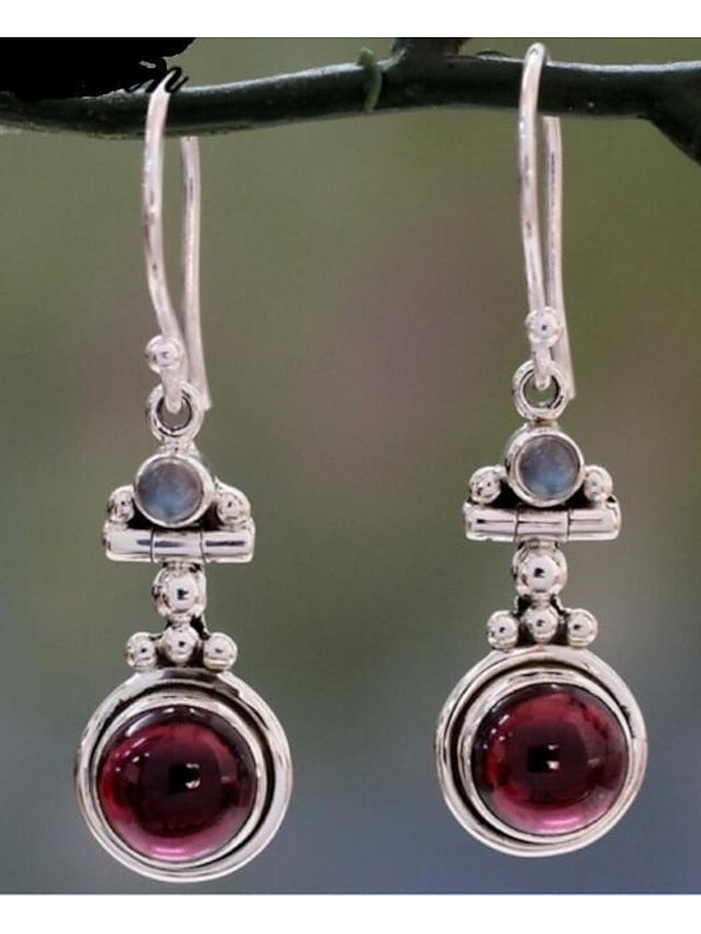 1 Pair Earrings For Girls'  Imitation Diamond Alloy Classic Wedding Amethyst Diamond zircon earrings long Pendant Earring for Women