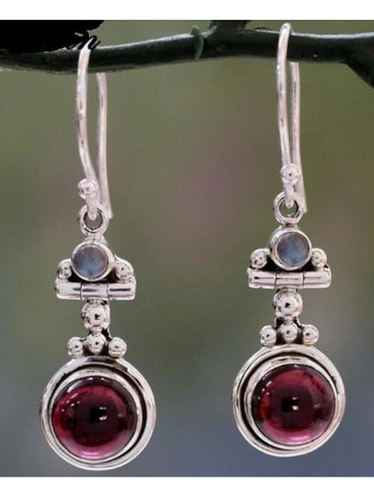 1 Pair Earrings For Girls'  Imitation Diamond Alloy Classic Wedding Amethyst Diamond zircon earrings long Pendant Earring for Women