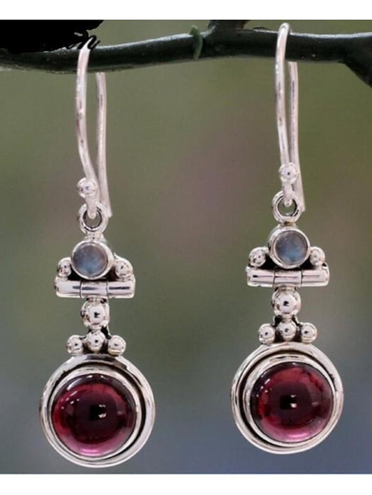 1 Pair Earrings For Girls'  Imitation Diamond Alloy Classic Wedding Amethyst Diamond zircon earrings long Pendant Earring for Women