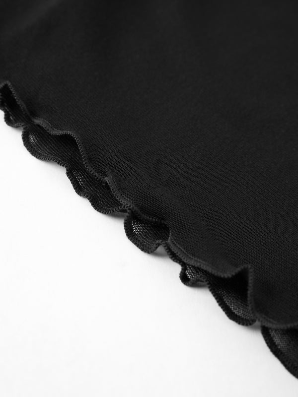V Neck Lace Top Wrap Hip Two Piece