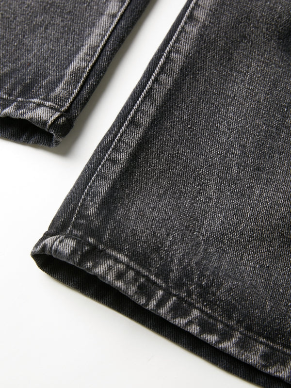Washed Black Ripped Boyfriend Jeans