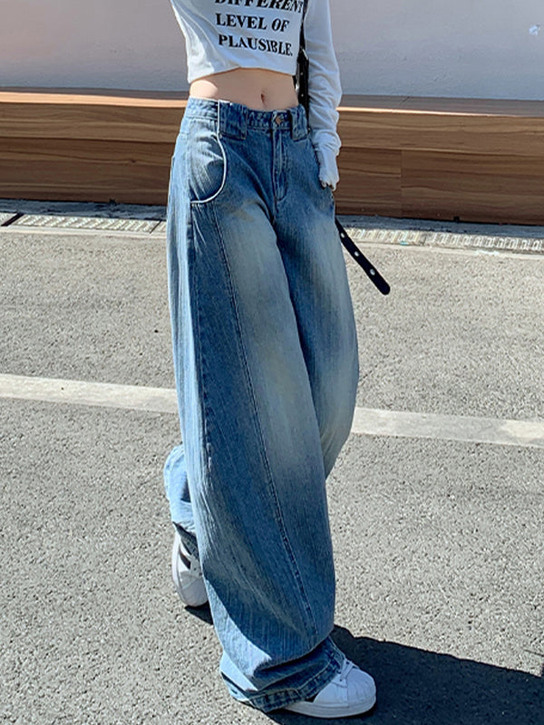 American Retro Street Design Boyfriend Jeans